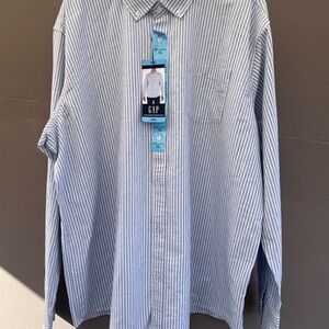GAP Men's Blue Striped Shirt